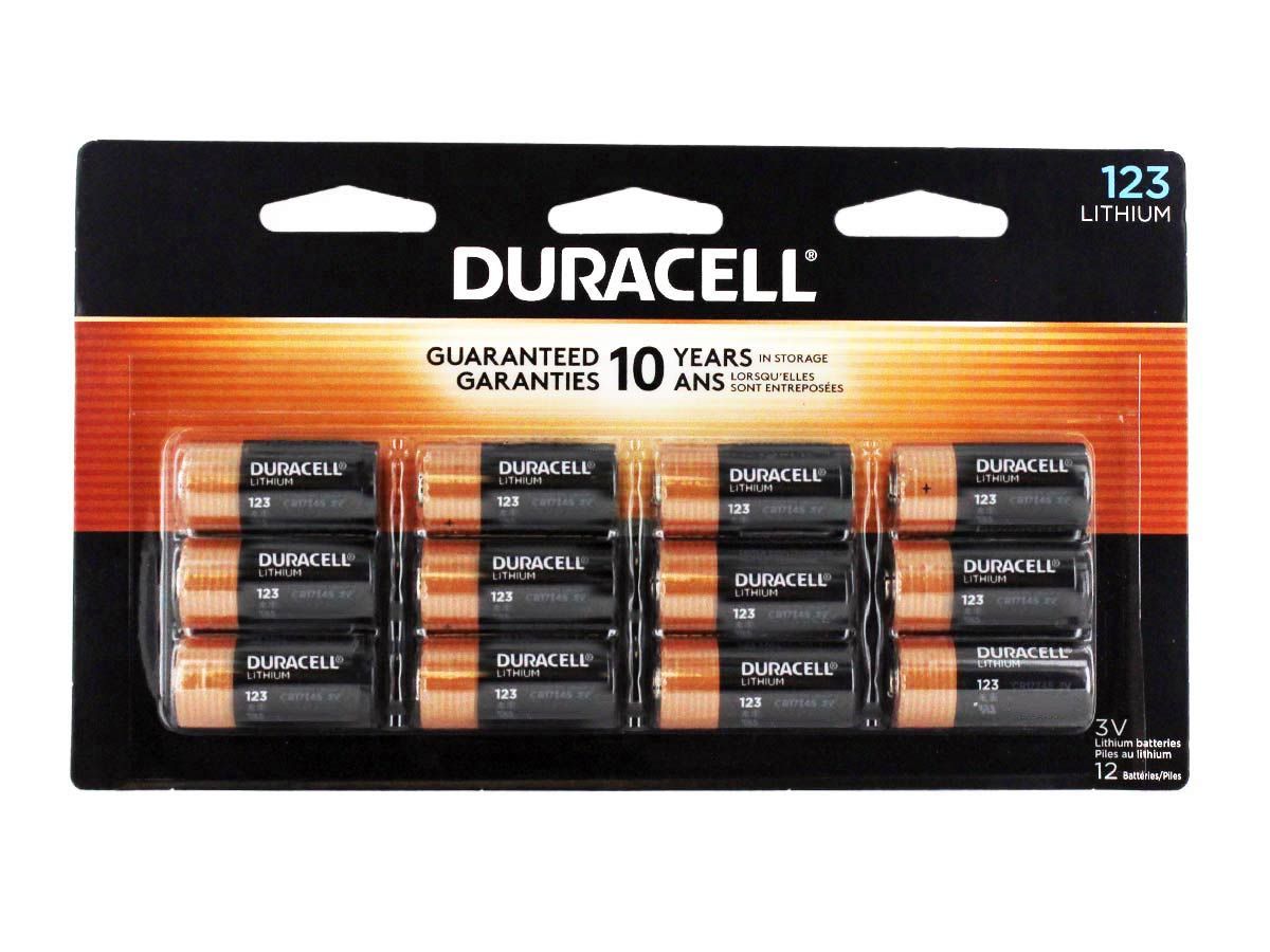 Duracell DL123A Lithium Batteries - 12 Pack