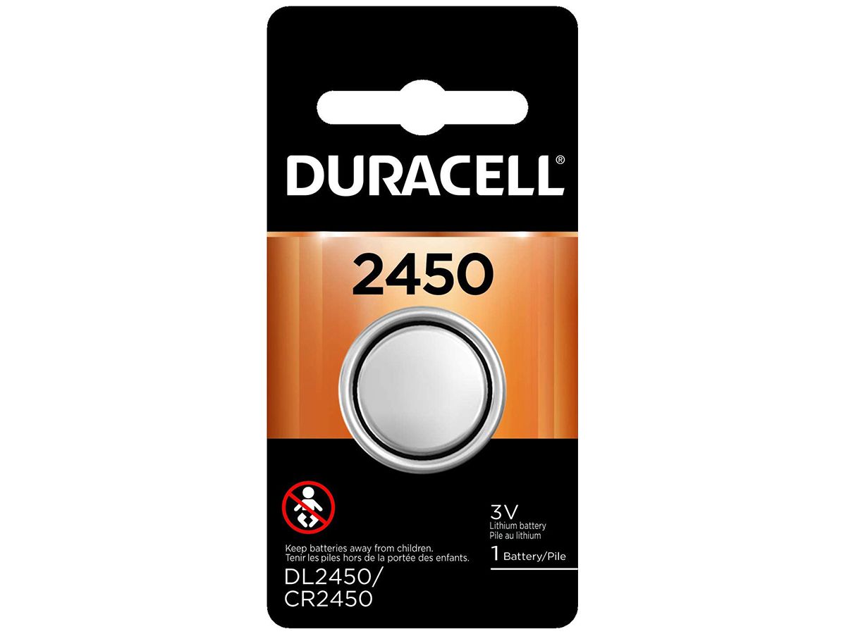 Duracell Duralock DL CR2450 620mAh 3V Lithium Primary (LiMNO2)  Watch/Electronic Coin Cell Battery - 1 Piece Retail Card