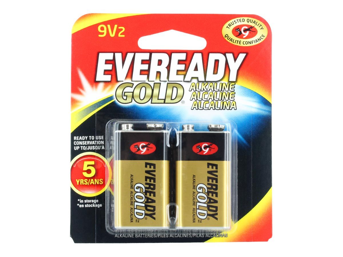 Eveready Gold Alkaline 9V Batteries - 2 Pack