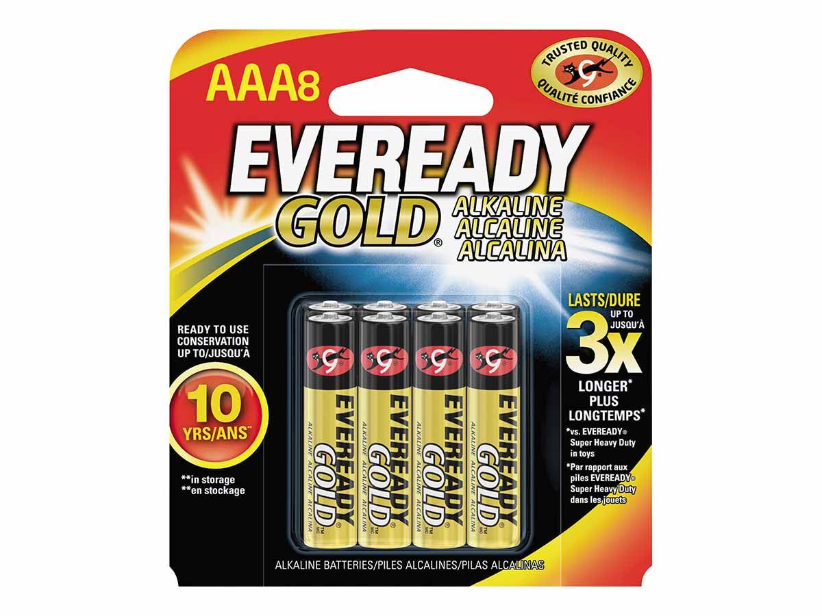 Energizer E92 Regular alkaline AAA batteries, 1.5 V pack of 12