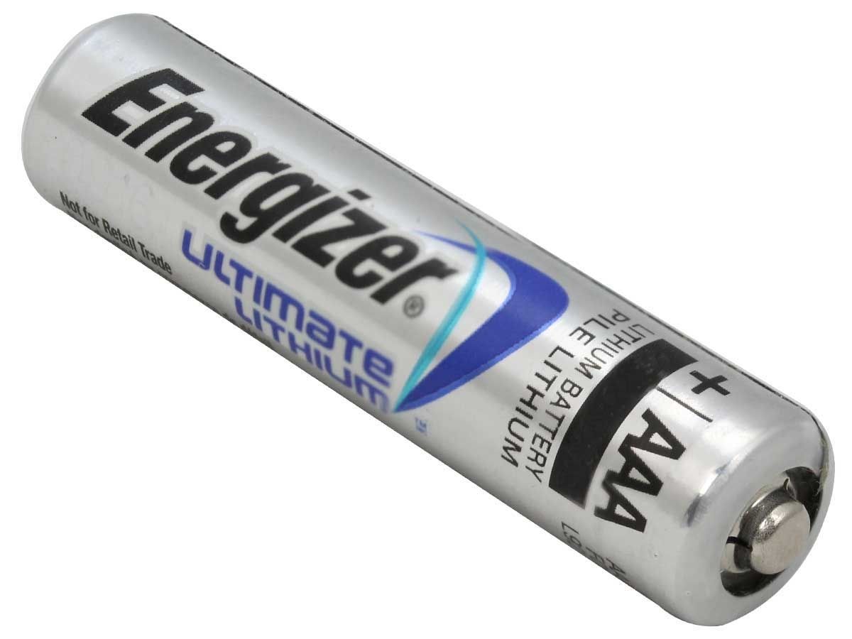 Energizer Ultimate L92-VP AAA 1250mAh 1.5V High Energy 1.5A Lithium  (LiFeS2) Button Top Battery - Bulk