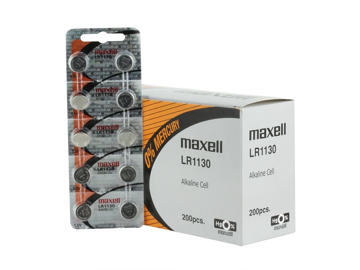Maxell Batteries LR41 (192, AG3) Alkaline Button Size Battery, On Tear  Strip (Pack of 10)