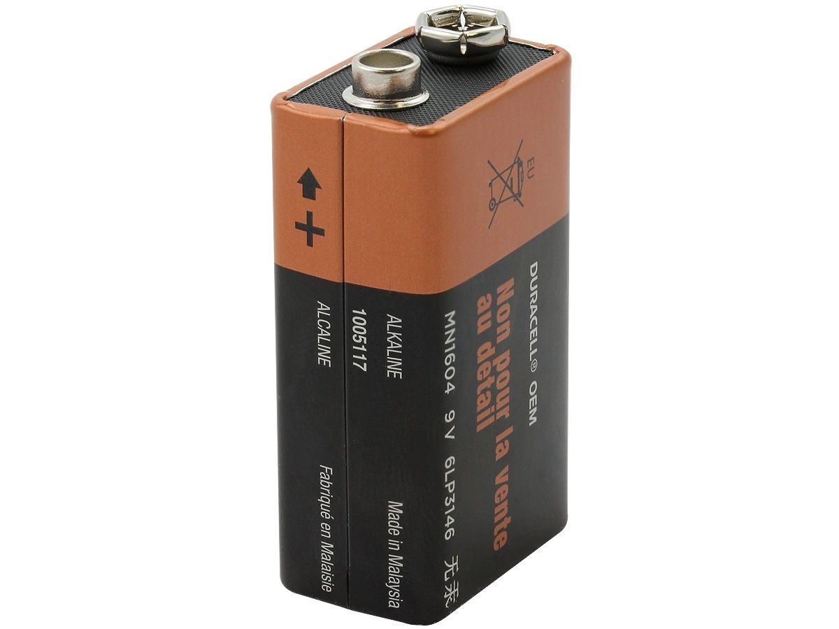4 x Duracell 9V Batteries . . Brand New 9 volt block battery MN1604 6LR61