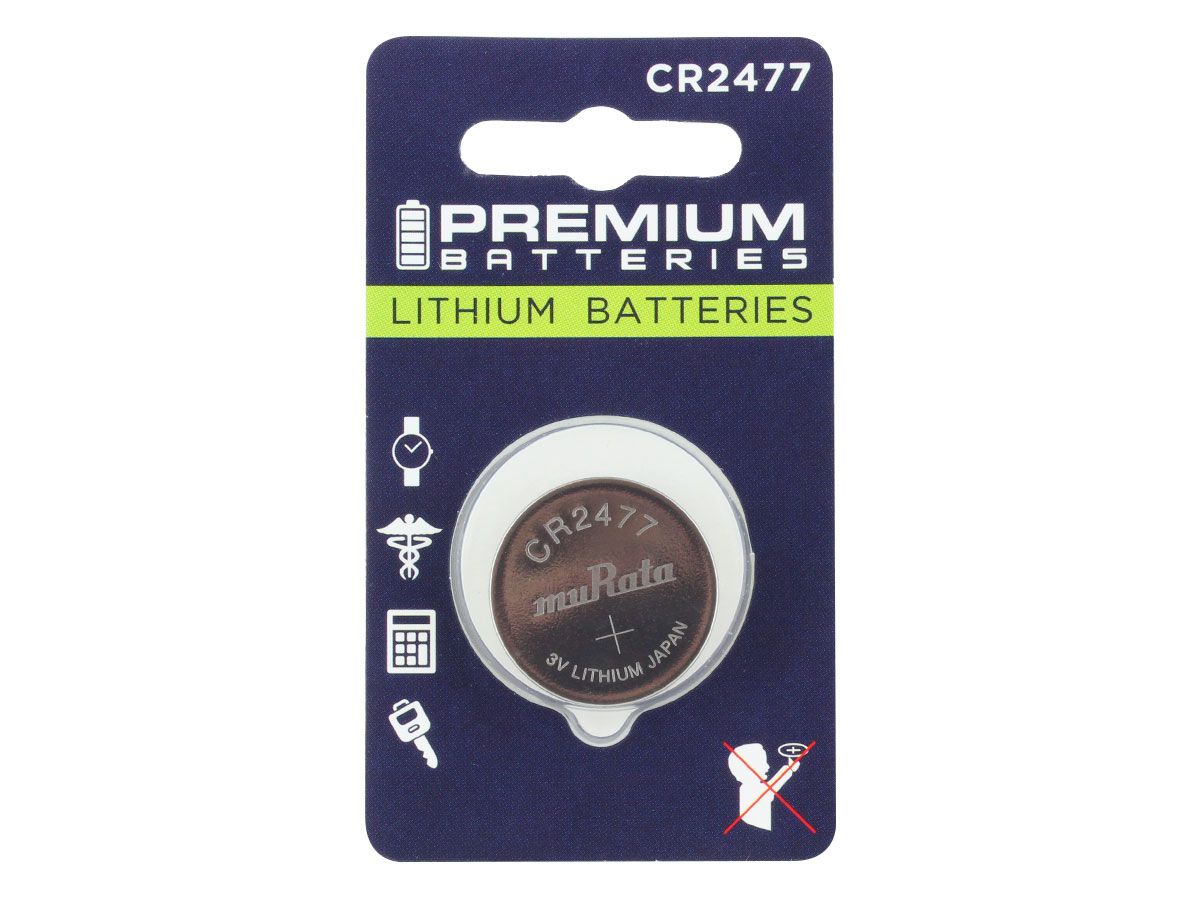 Murata CR2477X 1000mAh 3V Lithium Primary (LiMnO2) Coin Cell Watch