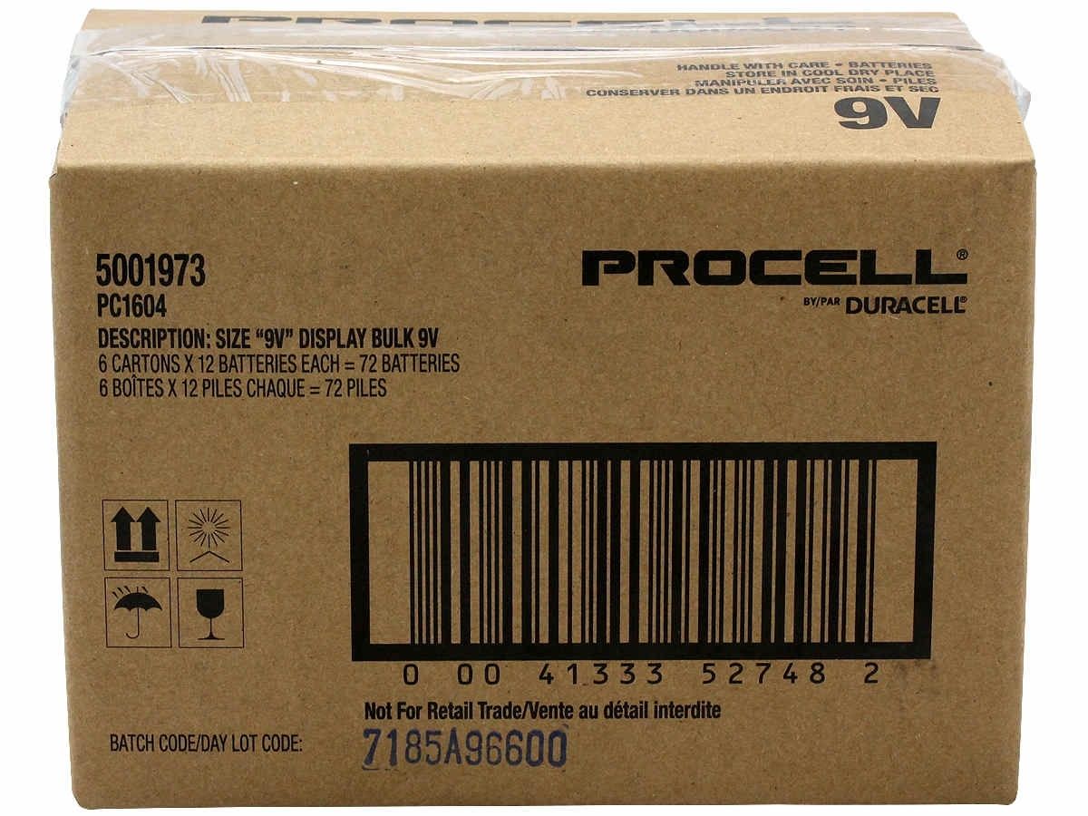 Pack 10 piles Duracell Procell CR123 3V 1550 mAh