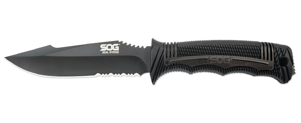 SOG Knives - SEAL Strike - Black TiNi, Deluxe Sheath