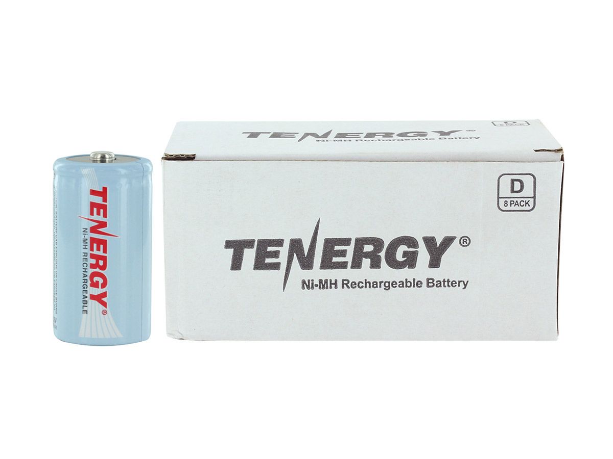 Tenergy Centura D 8000mAh NiMH Rechargeable Batteries, 16pk - Tenergy