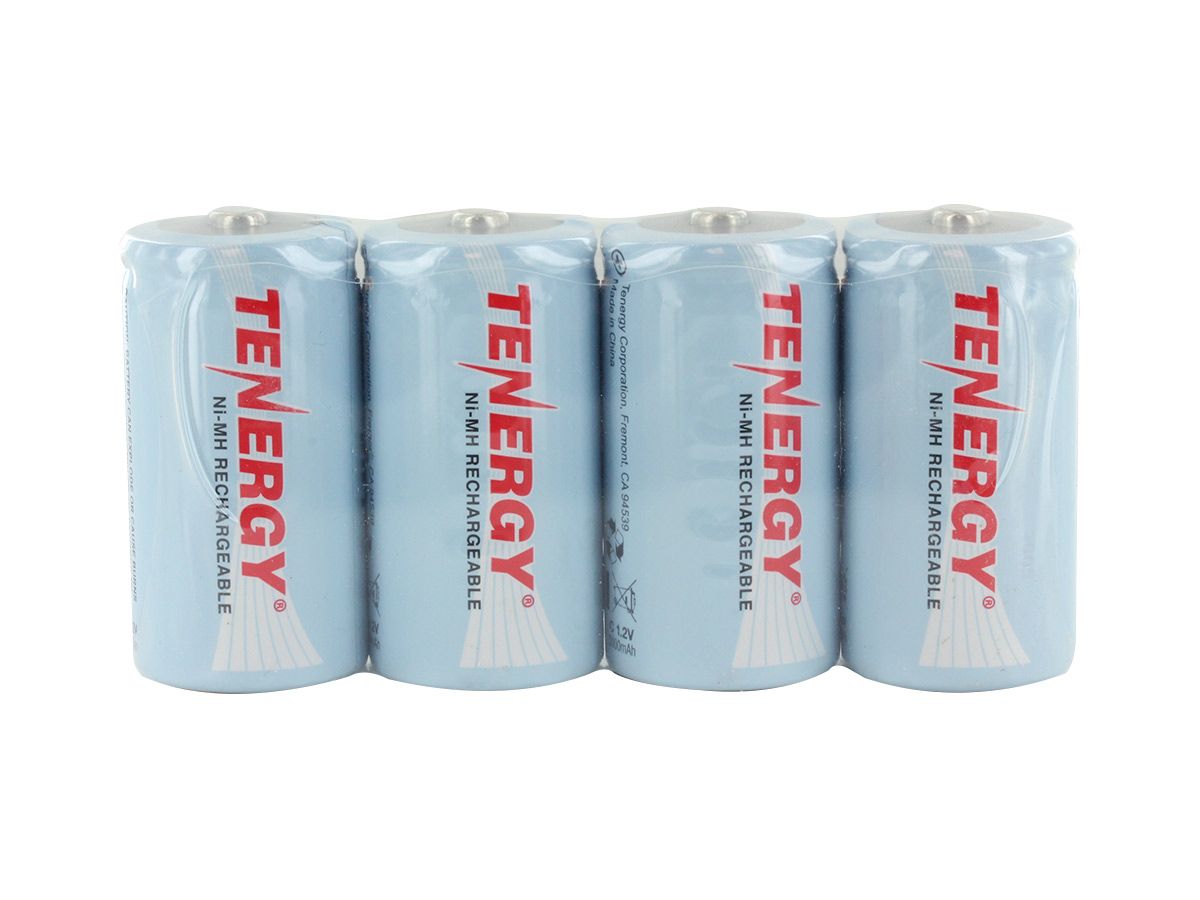 Tenergy Premium D 10000mAh NiMH Rechargeable Batteries, 4pk - Tenergy