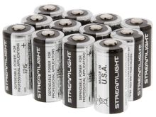 Streamlight 85177 CR123A 1400mAh 3V Lithium (LiMNO2) Button Top Batteries - 12-Pack Clam Shell