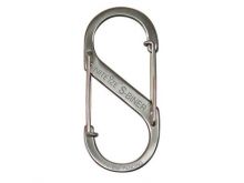 Nite Ize S-Biner - Stainless Steel Double-Gated Carabiner Clip - #3 - Black (SB3-03-01) or Stainless (SB3-03-11)