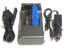 AE Light 2-Bay 18650 Battery Charger - 120V AC - 12/24V DC - Includes 1 x 18650