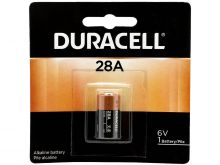 Duracell PX 28A A544 100mAh 6V Alkaline Button Top Medical Battery - Equivalent to 4LR44, 544 (PX28AB) - 1 Piece Retail Card