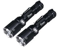 BUNDLE: 2 x Fitorch M30R Rechargeable Tactical LED Flashlight - CREE XHP35 HD - 1800 Lumens - Includes 2 x 18650