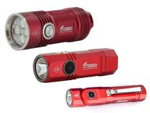 BUNDLE: 1 x Fitorch P25 Little Fatty LED Flashlight with Fitorch ER20 Rechargeable LED Flashlight and Fitorch ER26 Rechargeable LED Flashlight - Red