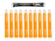 Cyalume 6-inch ChemLight 5 Minute Tactical Light Sticks - Case of 500 - Individually Foiled - Orange (9-27022)