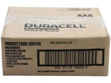 Duracell Coppertop Power Boost MN2400 (144PK) AAA Alkaline Button Top Batteries (MN2400BKD) - Made in the USA - Box of 144 (6 x 24-Boxes)