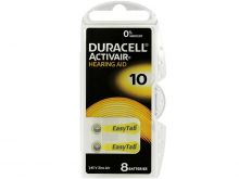 Duracell DA10-B8 (8PK) Size 10 95mAh 1.45V Zinc Air Yellow Hearing Aid Batteries (DA10B8) - 8 Piece Retail Card