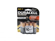Duracell Coppertop Duralock MN2400-B8 AAA LR03 1.5V Alkaline Button Top Batteries (MN2400B8)- 8 Piece Retail Card