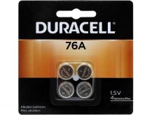 Duracell Medical PX76A LR44 1.5V Alkaline Button Cell Batteries (PX76A675AB4) - 4 Piece Retail Card