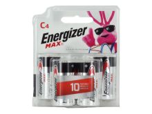 Energizer Max E93-BP-4 C-cell Alkaline Button Top Battery - 4 Piece Retail Card