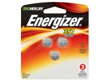 Energizer 1.5V 357 Silver Oxide Watch Batteries -3 Pack Blister Wide Card - Zero Mercury (357BPZ-3)