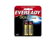 Energizer Eveready Gold A91-BP-2 AA 1.5V Alkaline Button Top Batteries - 2 Piece Retail Card