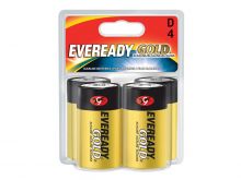 Energizer Eveready Gold A95-BP-4 D-cell 1.5V Alkaline Button Top Batteries - 4 Piece Retail Card