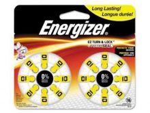 Energizer EZ Turn & Lock Size 10 91mAh 1.4V Zinc Air Hearing Aid Batteries - 16 Count Blister Pack - Mercury Free (AZ10DP-16)