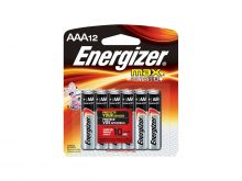 Energizer Max E92-BP-12 AAA 1.5V Alkaline Button Top Batteries - 12 Piece Retail Card