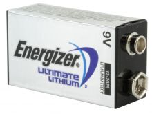 Energizer Ultimate L522 9V Lithium (LiMNO2) Battery with Snap Connector - Individually Wrapped