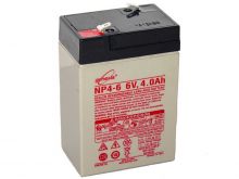 Enersys NP4-6 4Ah 6V Rechargeable Sealed Lead Acid (SLA) Battery - F1 Terminal