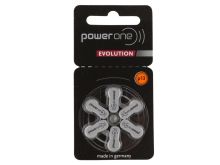 PowerOne Evolution P13 (6PK) Size 13 1.45V Zinc Air Orange Hearing Aid Batteries - 6 Pack Retail Card
