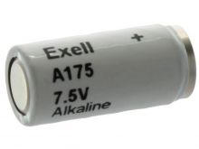 Exell A175 1501 7.5V Alkaline Industrial Battery for Pet Collars, Gun Scopes, Microphones - Replaces EN175A