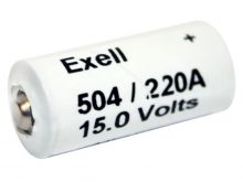 Exell A220 504A 15V Alkaline Industrial Battery for Yashica Cameras - Replaces Eveready 504, NEDA 220