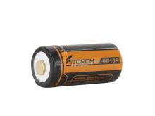 Fitorch UC16R (Previously RC650) 16340 650mAh 3.7V Protected Lithium Ion (Li-ion) Button Top Battery with Built-In Micro USB Charge Port