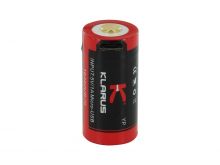 Klarus UR70 16340 700mAh 3.7V Protected Lithium Ion (Li-Ion) Button Top Battery with Micro USB Charging Port - Bulk