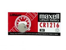 Maxell CR1216 25mAh 3V Lithium (LiMNO2) Coin Cell Battery - 1 Piece Tear Strip, Sold Individually