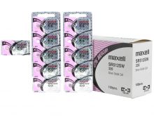 Maxell SR512SW 335 5.5mAh 1.55V Silver Oxide Button Cell Battery - Hologram Packaging - 1 Piece Tear Strip, Sold Individually