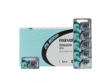 Maxell SR626W 376 28mAh 1.55V Silver Oxide Button Cell Battery - Hologram Packaging - 1 Piece Tear Strip, Sold Individually