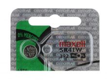Maxell SR41W 392 39mAh 1.55V Silver Oxide Button Cell Battery - Hologram Packaging - 1 Piece Tear Strip, Sold Individually
