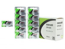 Maxell CR1220 30mAh 3V Lithium Primary (LiMnO2) Coin Cell Battery - Hologram Packaging - 1 Piece Tear Strip, Sold Individually