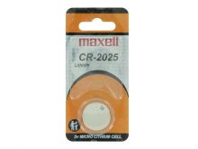 Maxell CR2025 150mAh 3V Lithium Primary (LiMNO2) Coin Cell Battery - Hologram Packaging - 1 Piece Blister Pack