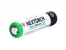 Nextorch 18650 2600mAh 3.7V Lithium Ion (Li-ion) Button Top Battery
