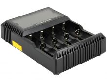 Nitecore Digicharger D4 4-Channel Smart Battery Charger for Li-ion, Ni-Cd, and NiMH Batteries