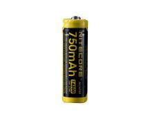 Nitecore NL147R 14500 750mAh 3.6V Protected 2A Lithium Ion (Li-ion) Button Top Battery with Micro USB Charging Port - Retail Card