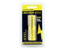 Nitecore NL2140HP High Performance 21700 4000mAh 3.6V 15A Protected Lithium Ion (Li-ion) Button Top Battery