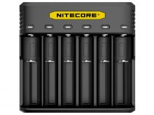 Nitecore Q6 6 Bay Battery Charger for Li-Ion, IMR Batteries - 2A Output - Fits 10440, 14500, 16500, 16340, 17500, 17650, 17670, 18350, 18490, 18500, 18650, 20700, 21700, 22650, 26500, 26650, and more