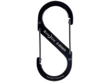 Nite Ize S-Biner - Stainless Steel Double-Gated Carabiner Clip - #3 - Black (SB3-03-01) or Stainless (SB3-03-11)