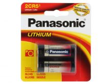 Panasonic 2CR5 1400mAh 6V Lithium (LiMNO2) Photo Battery - 1 Piece Retail Card