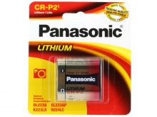 Panasonic CR-P2PA/1B 1400mAh 6V Lithium (LiMNO2) Photo Battery with Snap Connectors - 1 Piece Retail Card